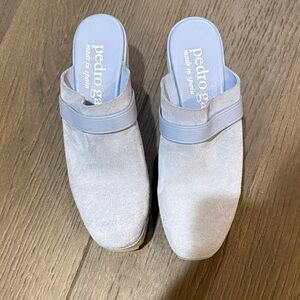Pedro Garcia Light Blue Suede clogs